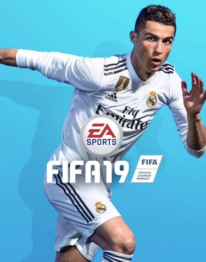 去年,也就是 fifa18 的封面人物也是 c 罗.