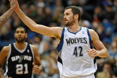 森林狼队的明星球员凯文-乐福并没有出席球队