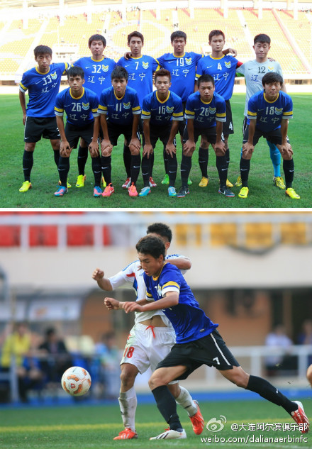 在今天下午结束的全运会男足U1.