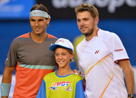 澳网男单决赛上瓦林卡和纳达尔的合照_虎扑其