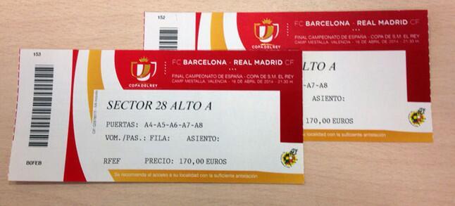 图片:国王杯决赛球票[via .