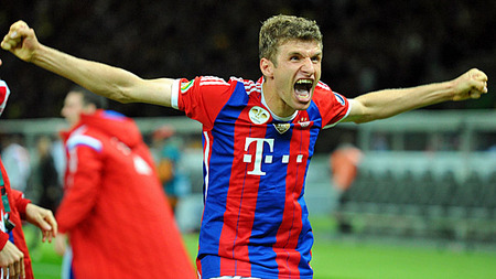 德国国家队球星托马斯-穆勒日前.