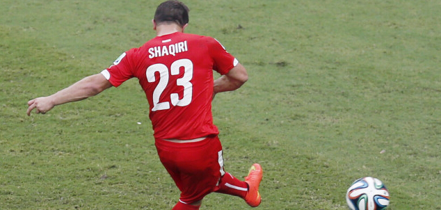 沙奇里帽子戏法,瑞士3-0洪都拉斯