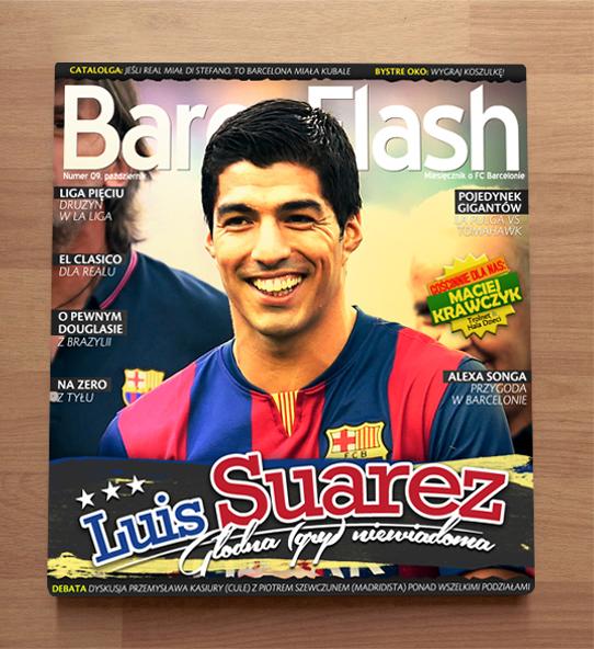 苏亚雷斯登上一本波兰足球杂志的.