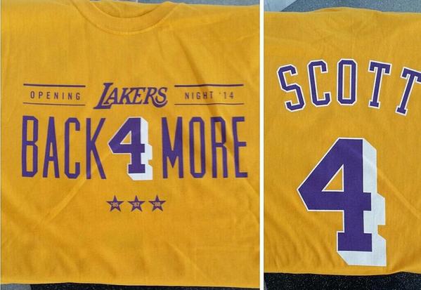湖人揭幕战赠送斯科特版T恤_虎扑NBA新声