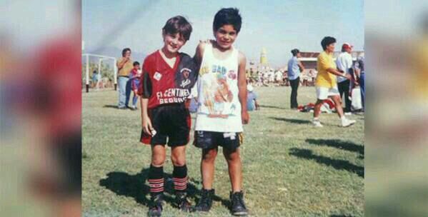 小时候的梅西。