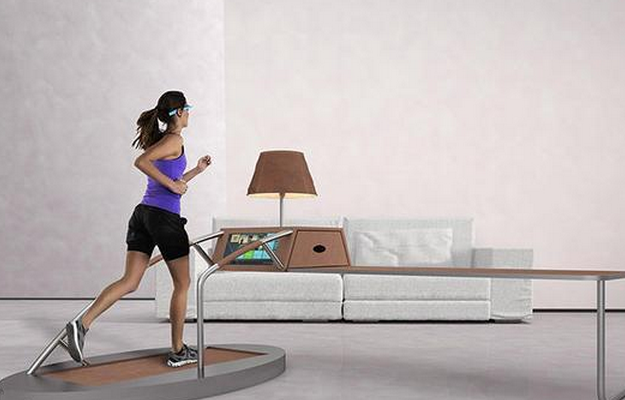 写字台带跑步机功能,工作健身两不误_虎扑综合