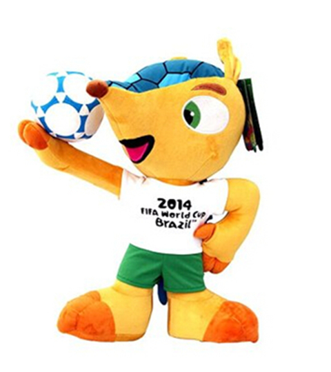 官方授权!fifa 2014世界杯吉祥物公仔28cm