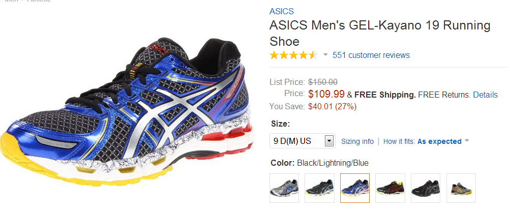 够骚气:asics men's gel-kayano 19