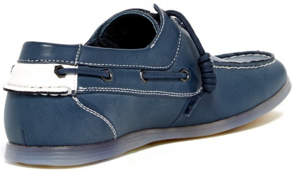 国内千元:steve madden 真皮系带船鞋 蓝色 果冻大底