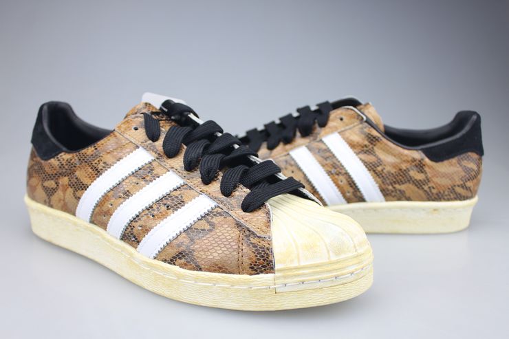 adidas 三叶草 superstar 80s 陈奕迅蛇纹贝壳头板鞋g95847d67654