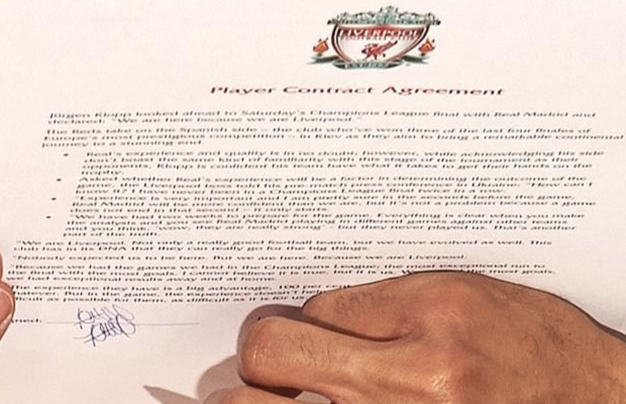 做做样子？法比尼奥签的竟是假合同