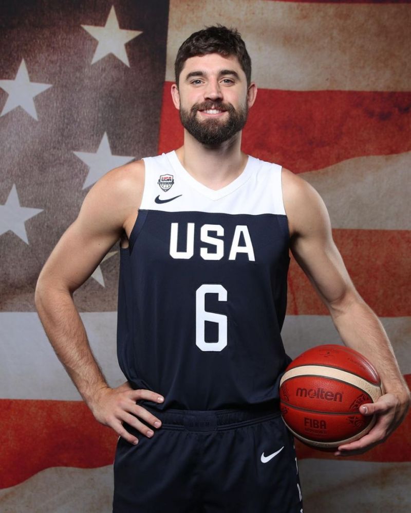 [流言板]成功入选!篮网官方晒出乔-哈里斯身穿国家队球衣照片