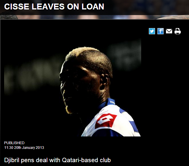 官方:QPR前锋西塞外租卡塔尔联赛_虎扑国际足