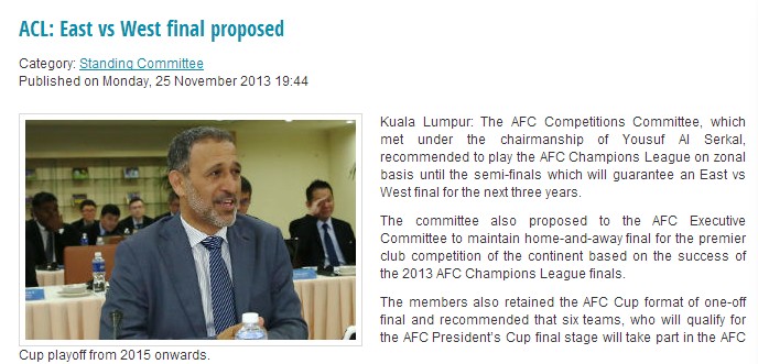 亚冠改革:未来3年亚冠将实行东西亚分区_虎扑