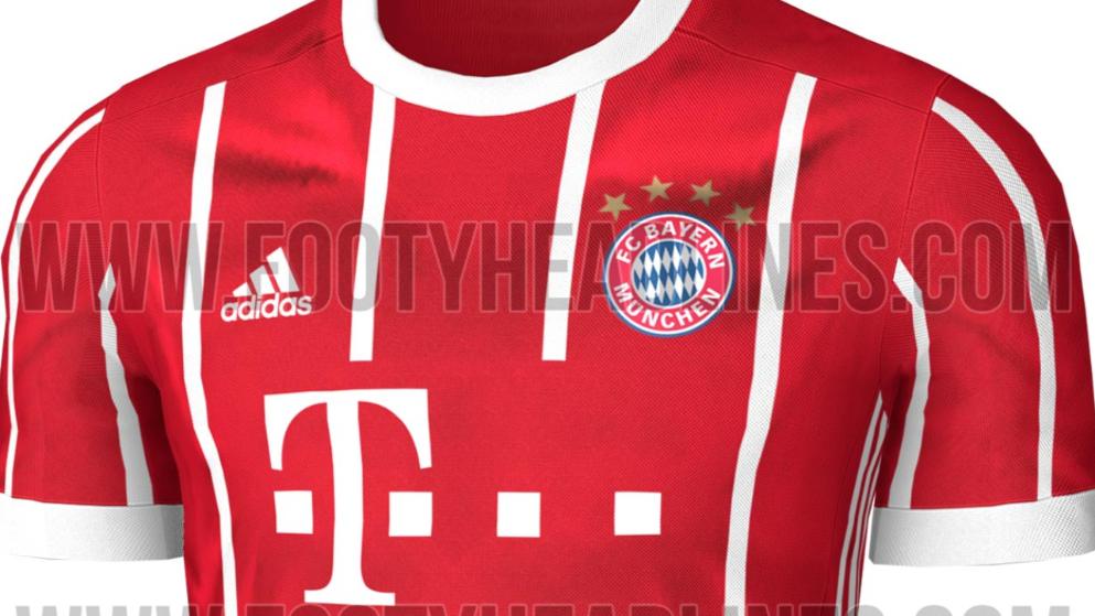 拜仁新赛季球衣谍照曝光,或延续红白传统