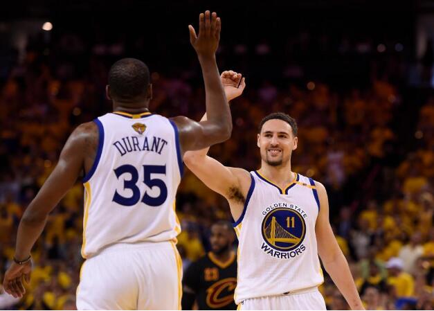 库里杜兰特汤普森第二次季后赛同时砍下20+_