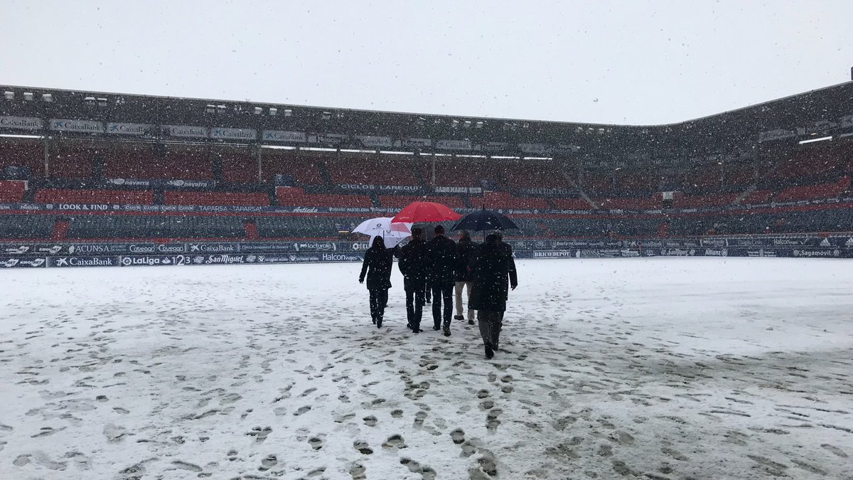 官方：奥萨苏纳与巴拉多利德联赛因暴雪延迟