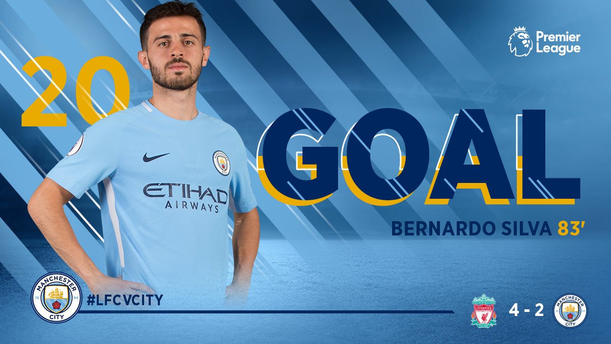 GIF：B-席尔瓦补射空门得手，曼城扳回一城