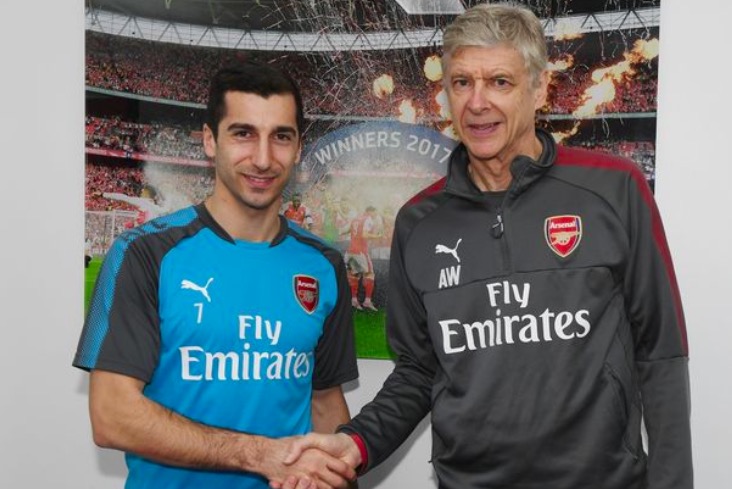 镜报：因欧足联规定，姆希塔良无法在欧联中穿7号