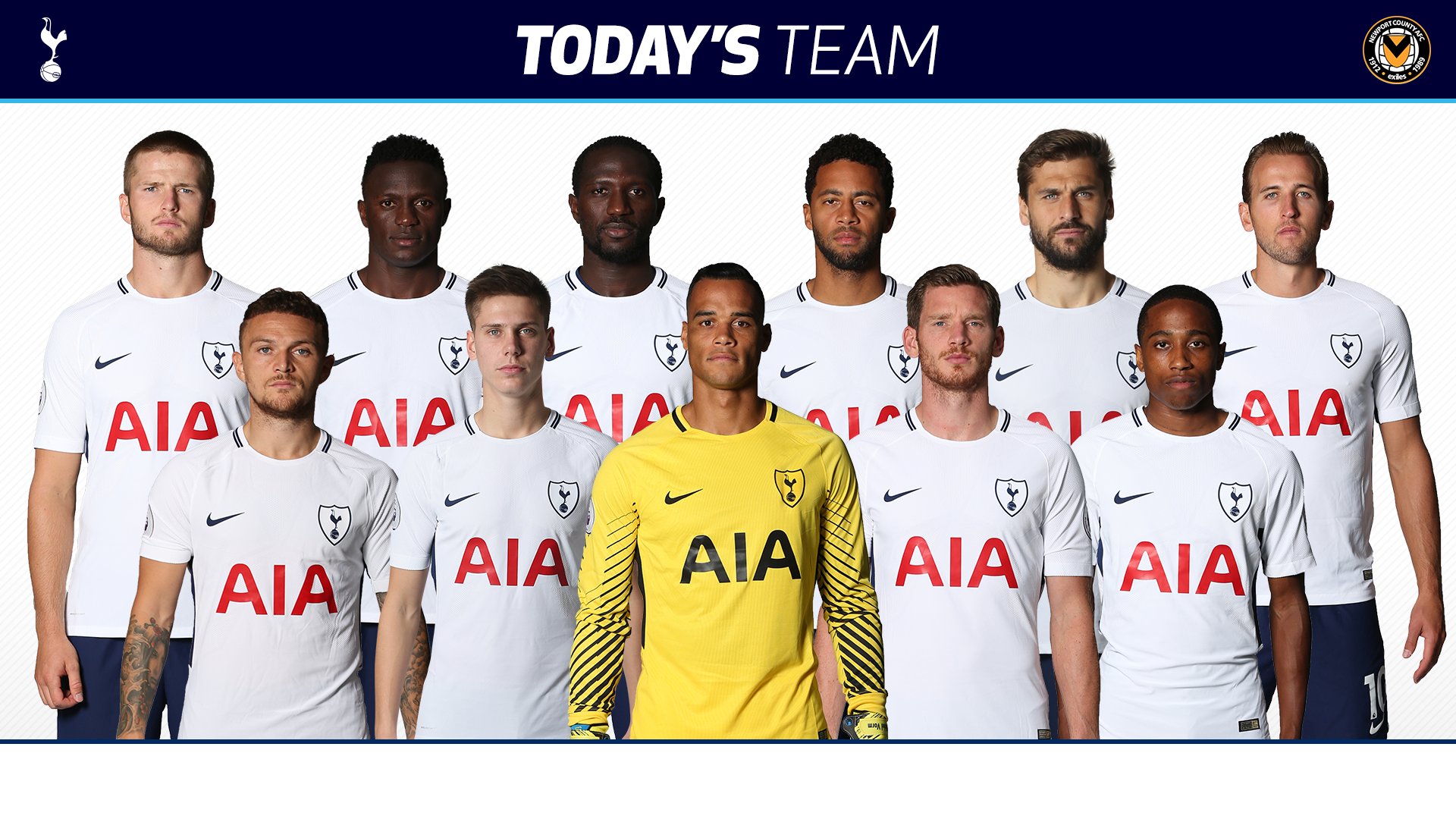 纽波特郡vs热刺：凯恩、略伦特首发