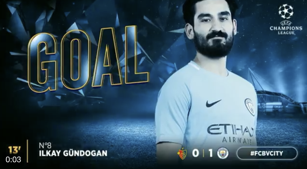 GIF：德布劳内角球助攻，京多安前点头球破门