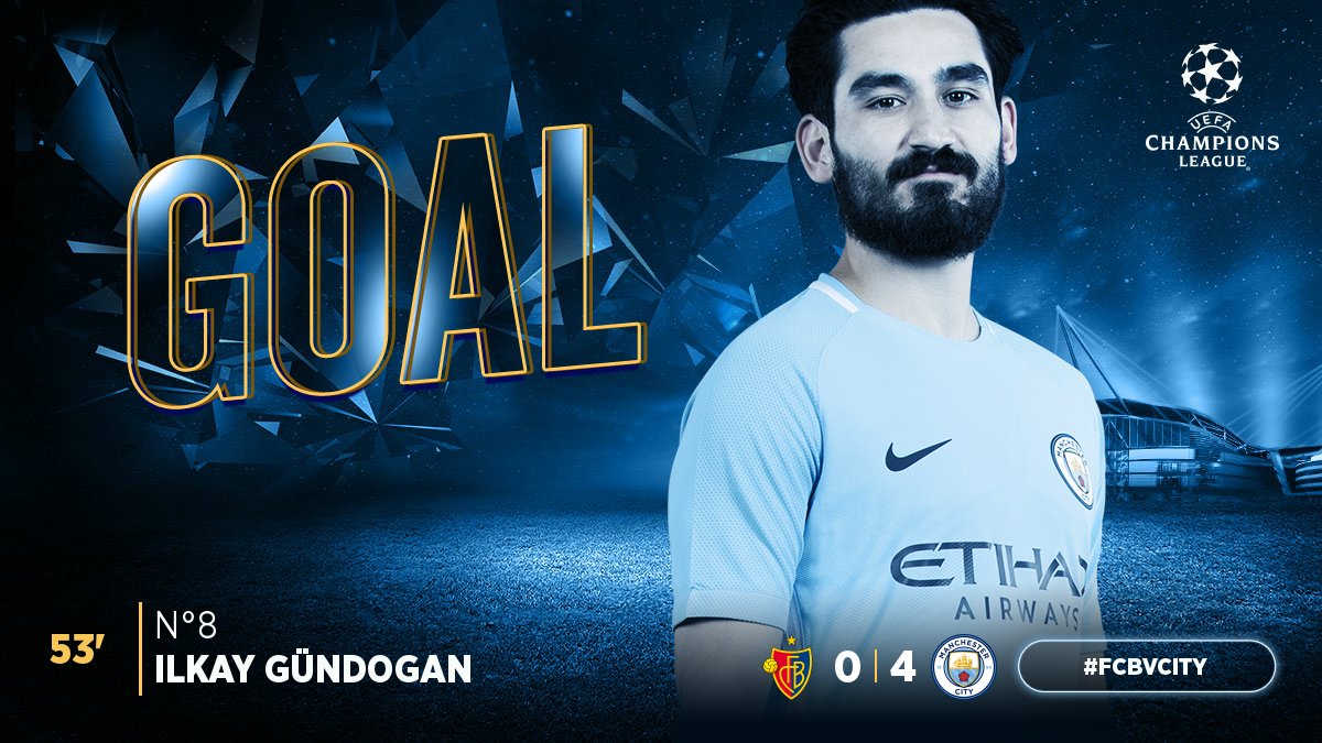 GIF：梅开二度！京多安禁区前弧线球破门