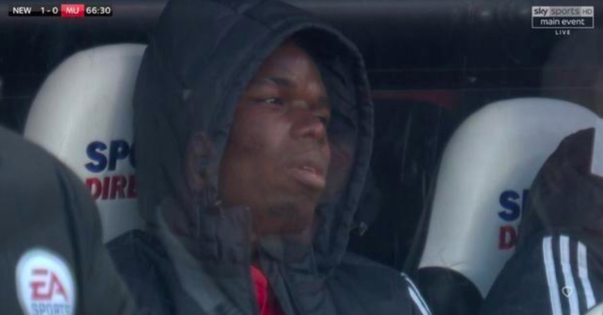 曼晚：博格巴带病出战负于纽卡的比赛