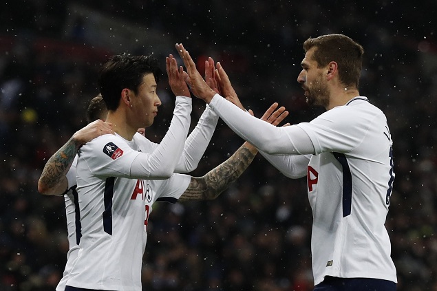 足总杯：略伦特戴帽孙兴慜两球，热刺6-1大胜晋级8强