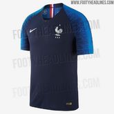 法国队世界杯球衣谍照：主场球衣回归海军蓝设计