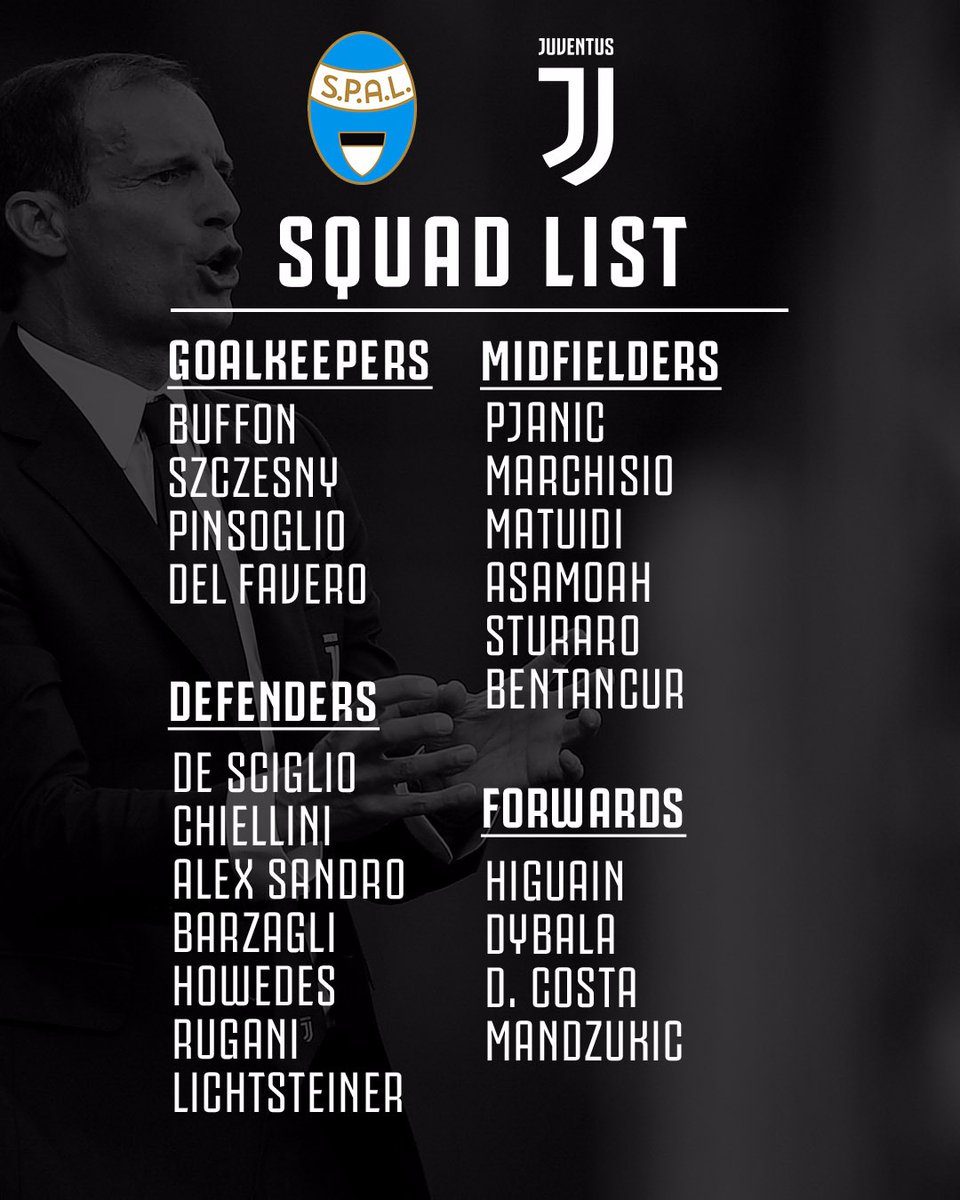 尤文做客斯帕尔大名单：贝纳蒂亚和赫迪拉缺阵