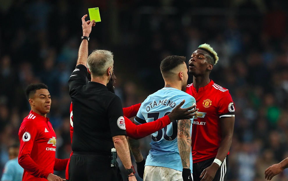 GIF：火药味渐浓！博格巴飞铲奥塔门迪领受黄牌