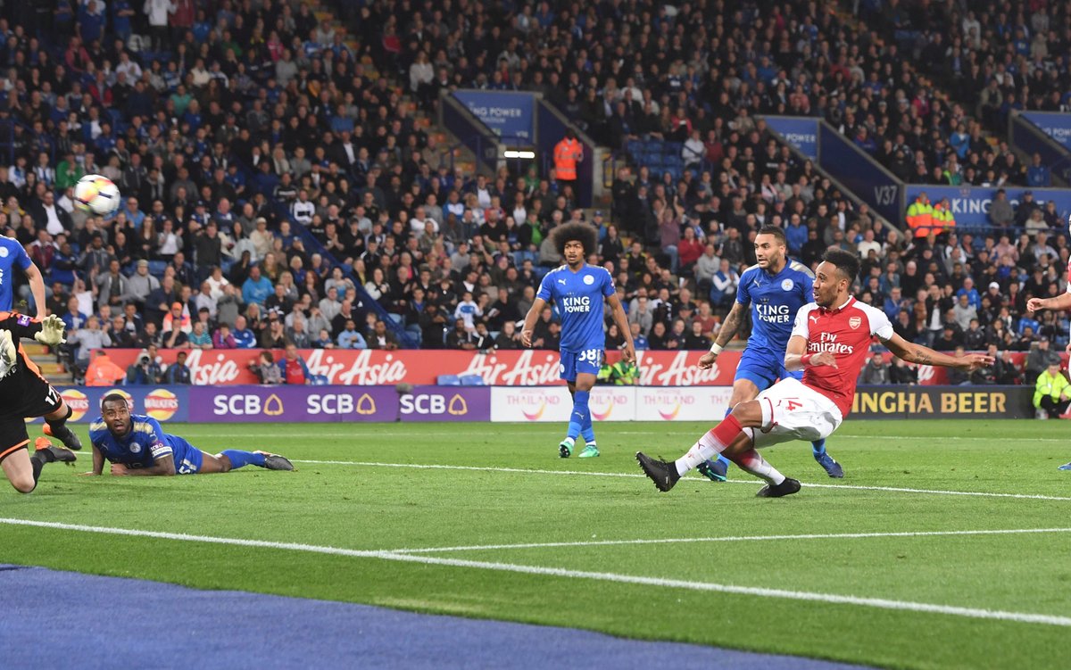 GIF：奥巴梅杨扳回一城，<a href=https://www.310bf.com/tags-%E9%98%BF%E6%A3%AE%E7%BA%B3-0.html target=_blank class=infotextkey>阿森纳</a>1-1莱斯特