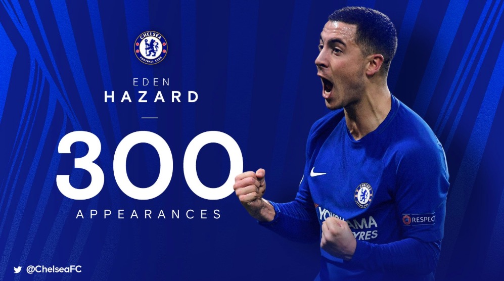 里程碑！阿扎尔迎<a href=https://www.310bf.com/tags-%E5%88%87%E5%B0%94%E8%A5%BF-0.html target=_blank class=infotextkey>切尔西</a>生涯第300场比赛