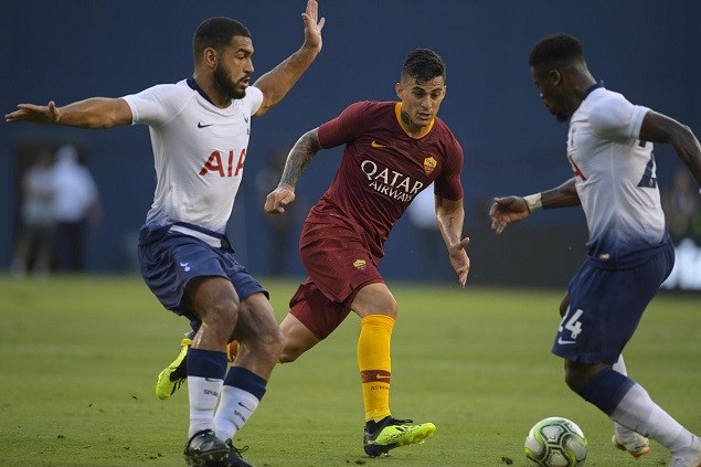 略伦特小卢卡斯齐双响希克破门徒劳，热刺4-1罗马