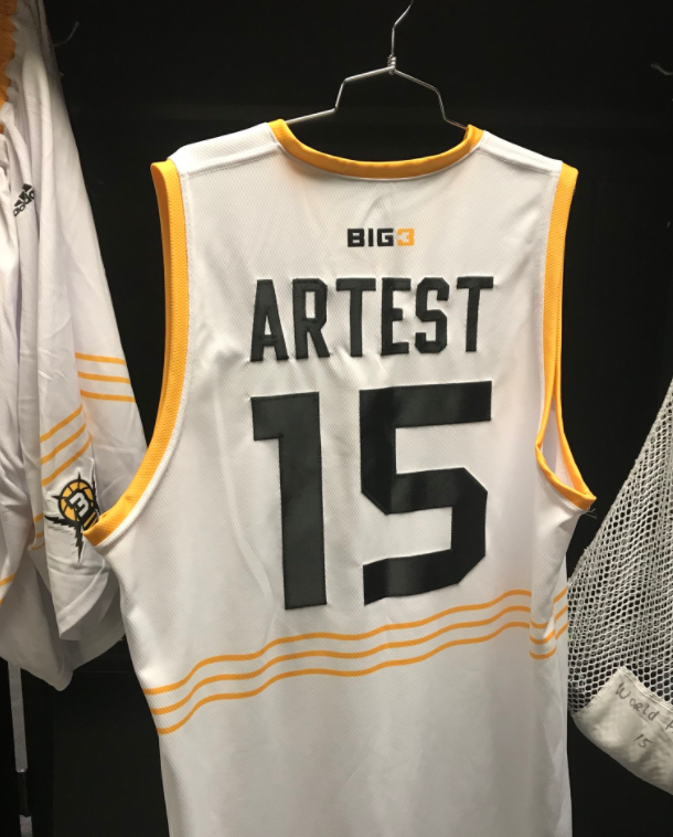 再次更名!阿泰斯特亮相big3联赛现场