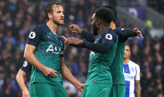 凯恩点射拉梅拉推射破门，热刺客场2-1布莱顿