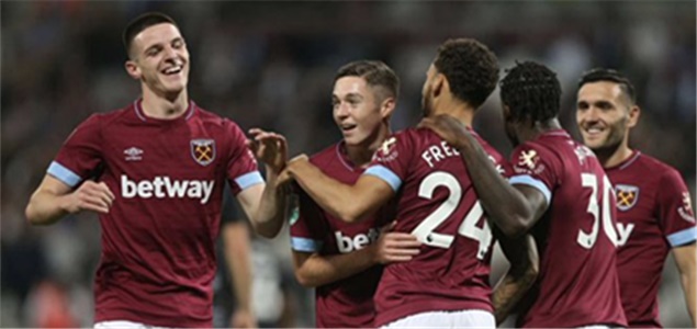 联赛杯：斯诺德格拉斯2射2传，西汉姆联8-0屠英乙队