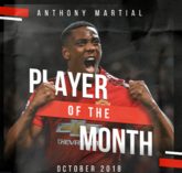 官方：马夏尔当选曼联十月最佳球员