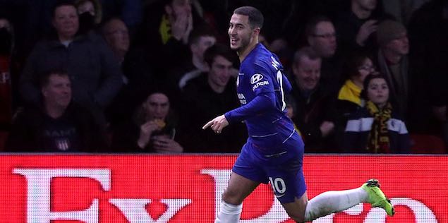 阿扎尔双响+个人蓝军百球，<a href=https://www.310bf.com/tags-%E5%88%87%E5%B0%94%E8%A5%BF-0.html target=_blank class=infotextkey>切尔西</a>2-1客胜沃特福德