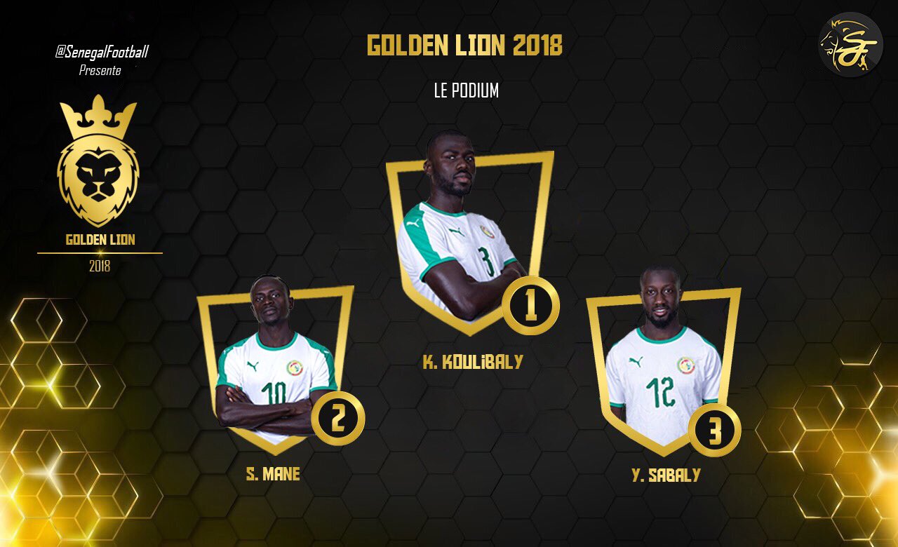 官方：库利巴利当选塞内加尔队年度MVP，马内列第2