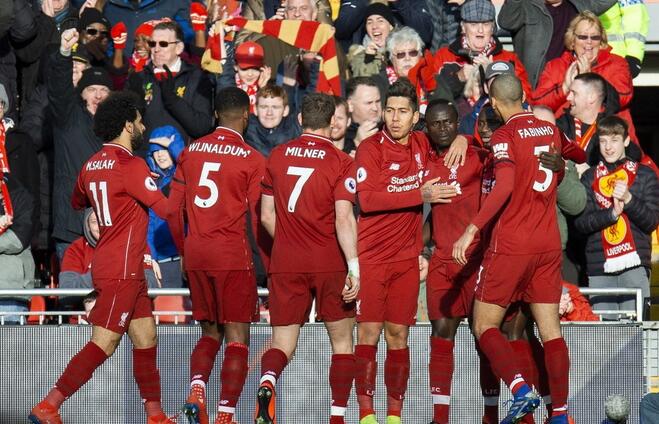 马内维纳尔杜姆萨拉赫建功，利物浦3-0伯恩茅斯重返榜首