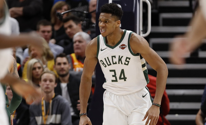 霸道隔扣!字母哥对爵士砍43+14+8集锦_NBA新