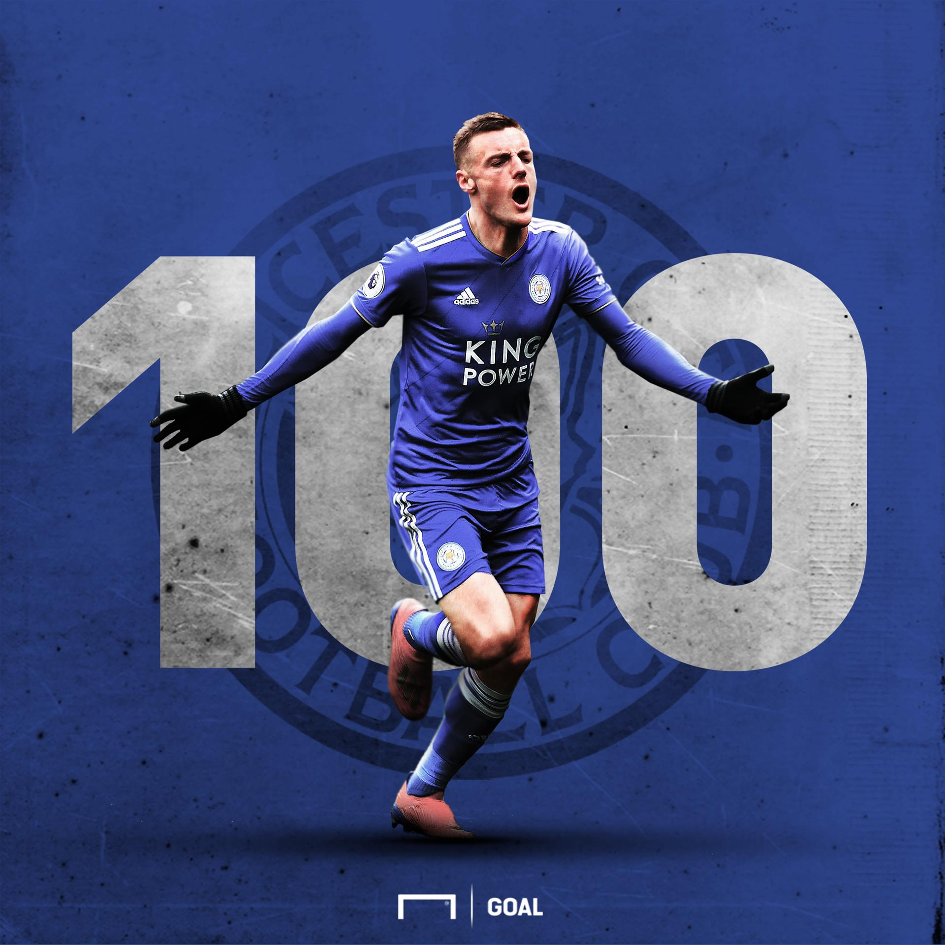 队史第一人，瓦尔迪斩获个人代表莱斯特的第100粒进球