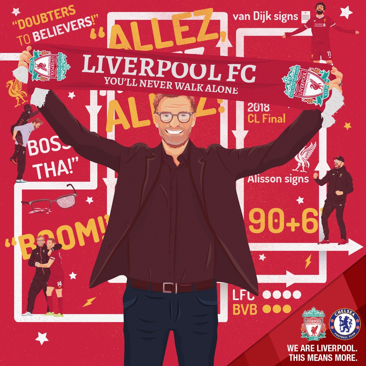 大家来找梗！克洛普迎利物浦200场里程碑，官推带头玩梗