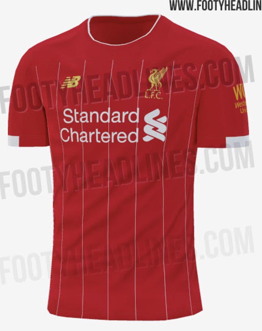 红金搭配，利物浦19-20赛季主场球衣谍照流出