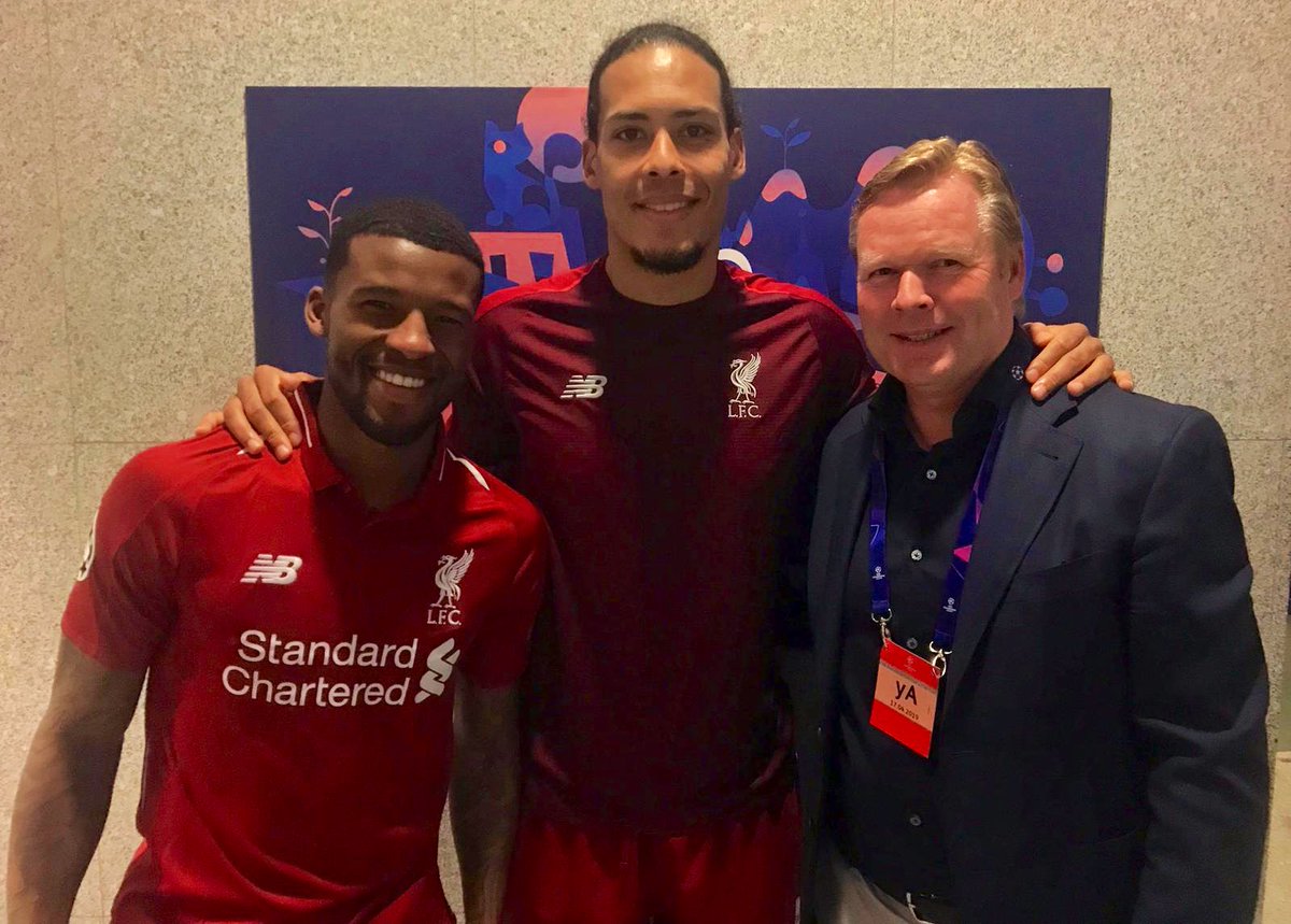 荷兰两大将随利物浦晋级半决赛，科曼到场看球并恭喜