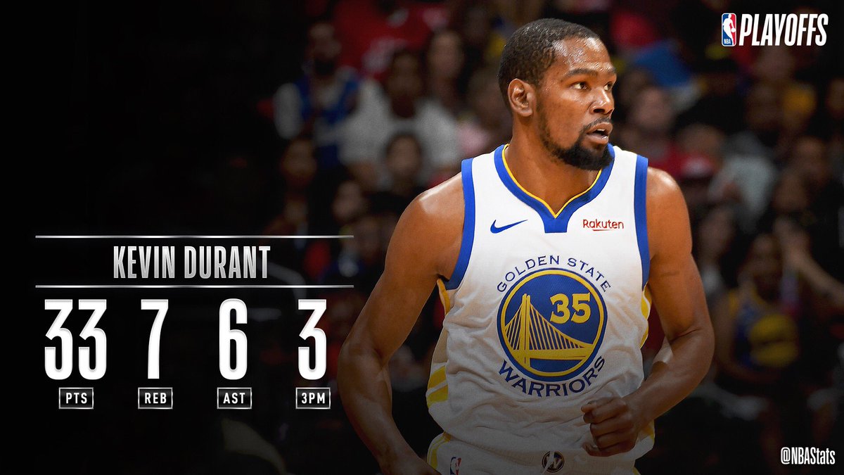 NBA官方评选今日最佳数据：杜兰特33+7+6当选