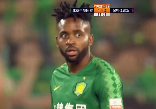 GIF:一气呵成!巴坎布晃过门将打空门,国安1-0深圳