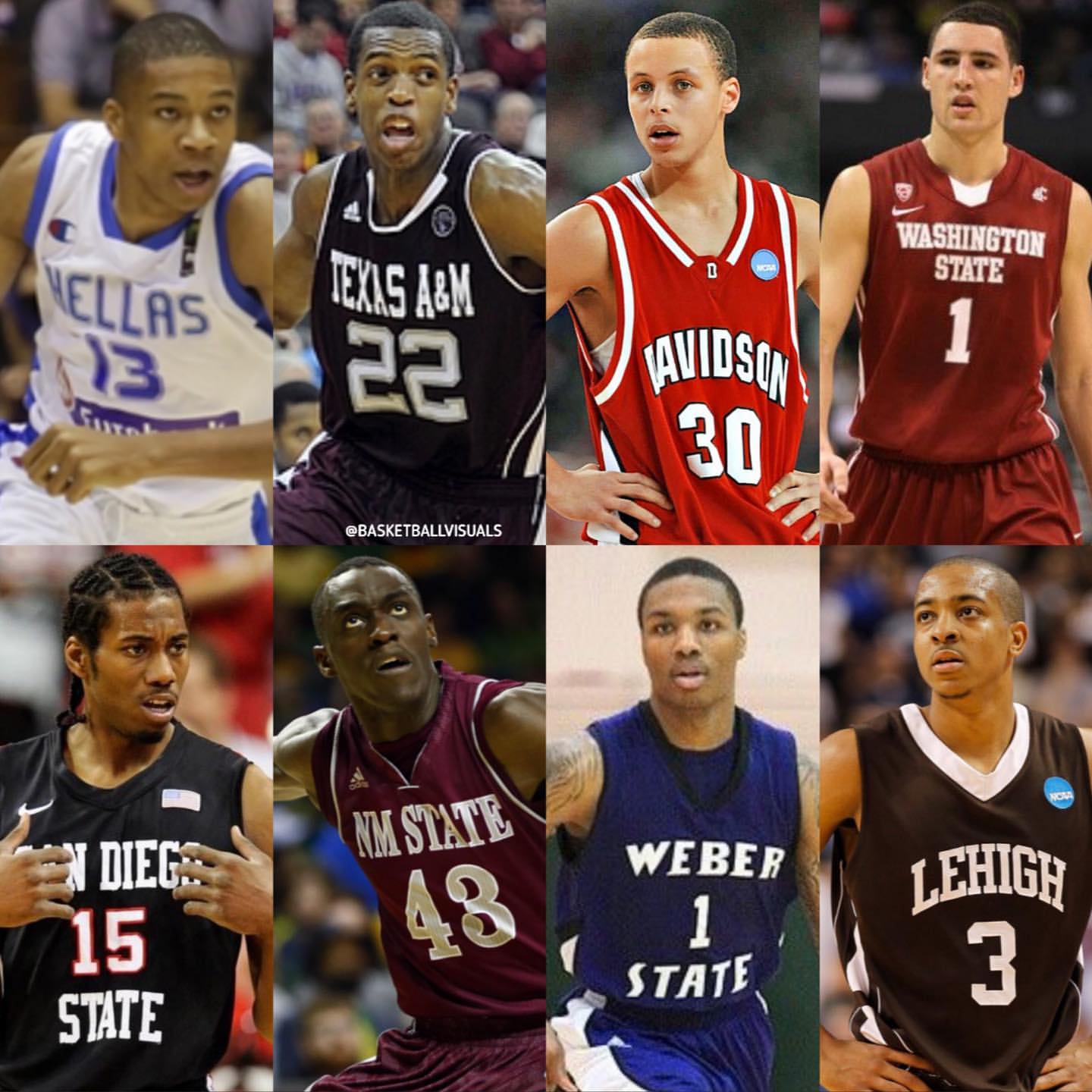 岁月如梭！媒体回顾东西部4强几位球员的大学青涩照